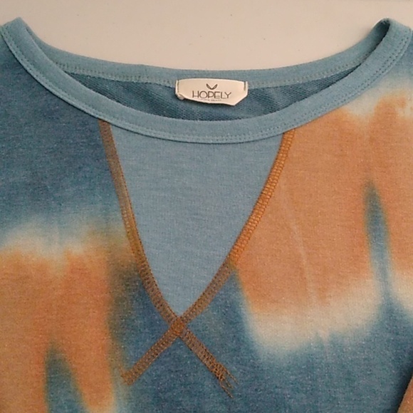 HOPELY LONG SLEEVE SOFT BRUSHED, BABY, FRENCH TERRY, TYE DYE  PULLOVER TOP SHIRT - Picture 3 of 10